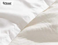 Nuala Duvet Cover, TENCEL Lyocell, Geometric, White,