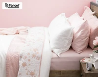 Nuala Duvet Cover, TENCEL Lyocell, Geometric, White,