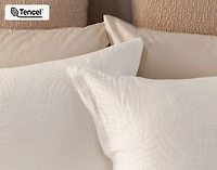 Nuala Pillow Sham, Geometric, White,
