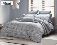 Fergana Duvet Cover, Cotton, TENCEL Lyocell, Geometric, Grey,