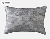 Fergana Pillow Sham, Geometric, Grey,