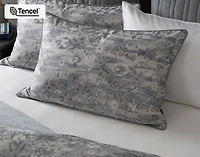 Fergana Pillow Sham, Geometric, Grey,
