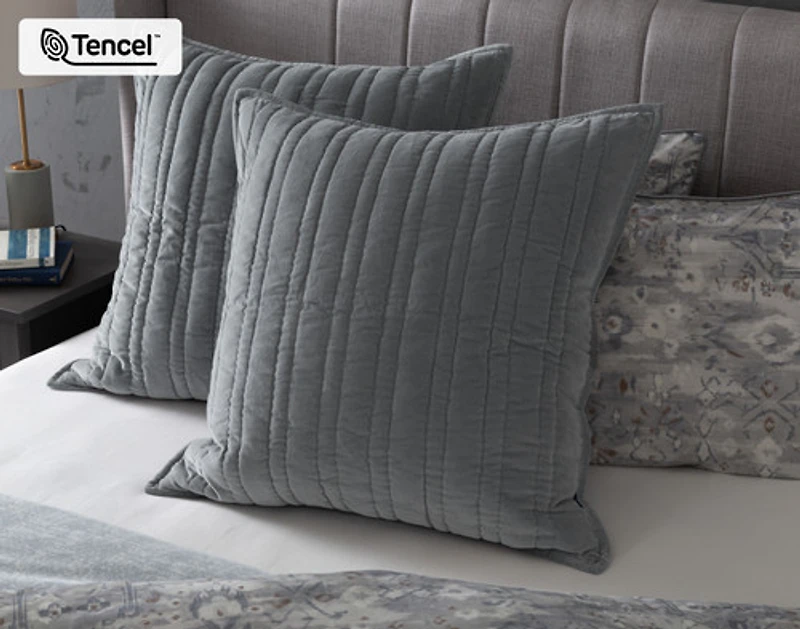 Fergana Euro Sham, Grey, 26" x 26"