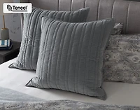 Fergana Euro Sham, Grey, 26" x 26"