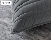 Fergana Euro Sham, Grey, 26" x 26"
