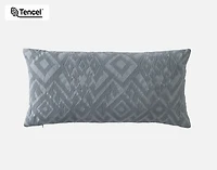 Fergana Boudoir Pillow Cover, Geometric, Grey, 24" x 12"
