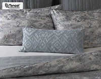 Fergana Boudoir Pillow Cover, Geometric, Grey, 24" x 12"