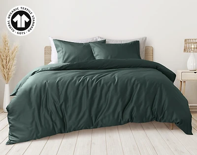 300TC Organic Cotton Duvet Cover - Hemlock