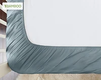 3-Piece Crib-Sized Bamboo Cotton Bedding Bundle - Spruce, RDS Certified, Green