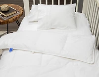3-Piece Crib-Sized Bamboo Cotton Bedding Bundle - Charcoal, RDS Certified, Grey