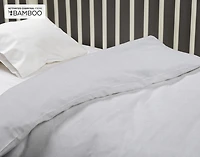 3-Piece Crib-Sized Bamboo Cotton Bedding Bundle - Charcoal, RDS Certified, Grey