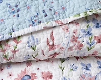 Lana Cotton Quilt Set, Floral, Red,