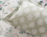 Leighton Cotton Quilt Set, Floral, Green,
