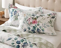 Leighton Cotton Quilt Set, Floral, Green,