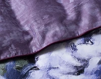 Christabel Duvet Cover, Cotton, Floral, Purple,