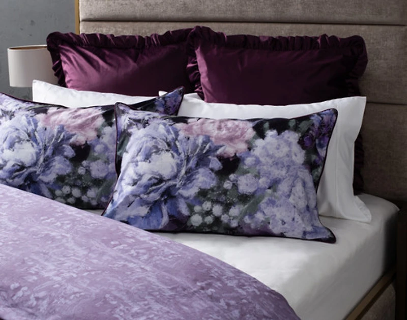 Christabel Pillow Sham, Floral, Purple,