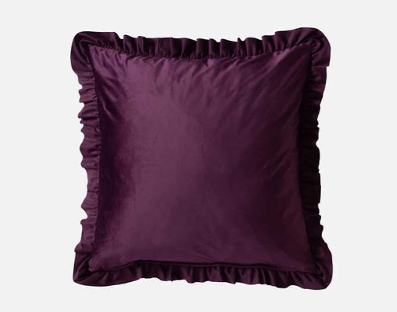 Christabel Velvet Euro Sham, Purple, 26" x 26"