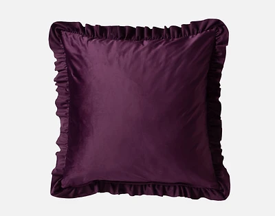 Christabel Velvet Euro Sham, Purple, 26" x 26"