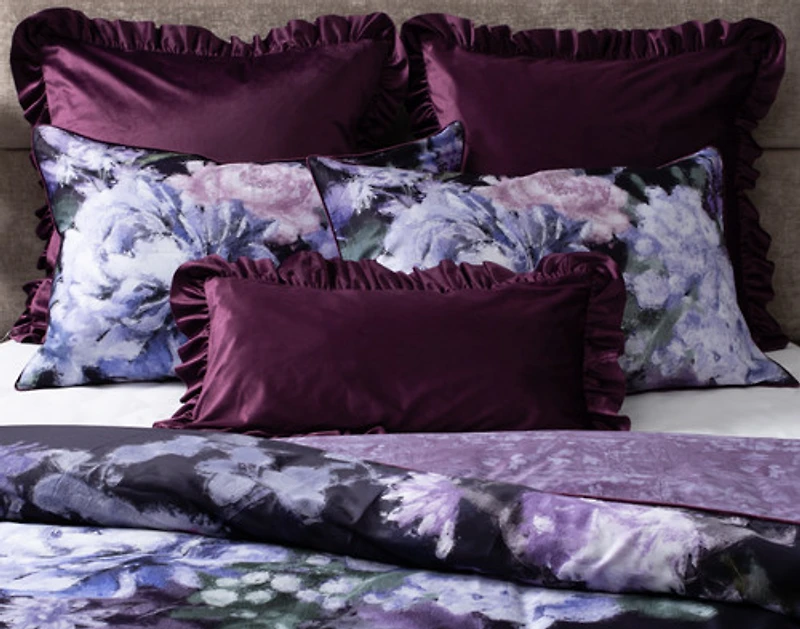 Christabel Velvet Euro Sham, Purple, 26" x 26"