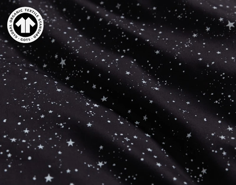 Starlight Duvet Cover, Scenic, GOTS Certified, Blue,