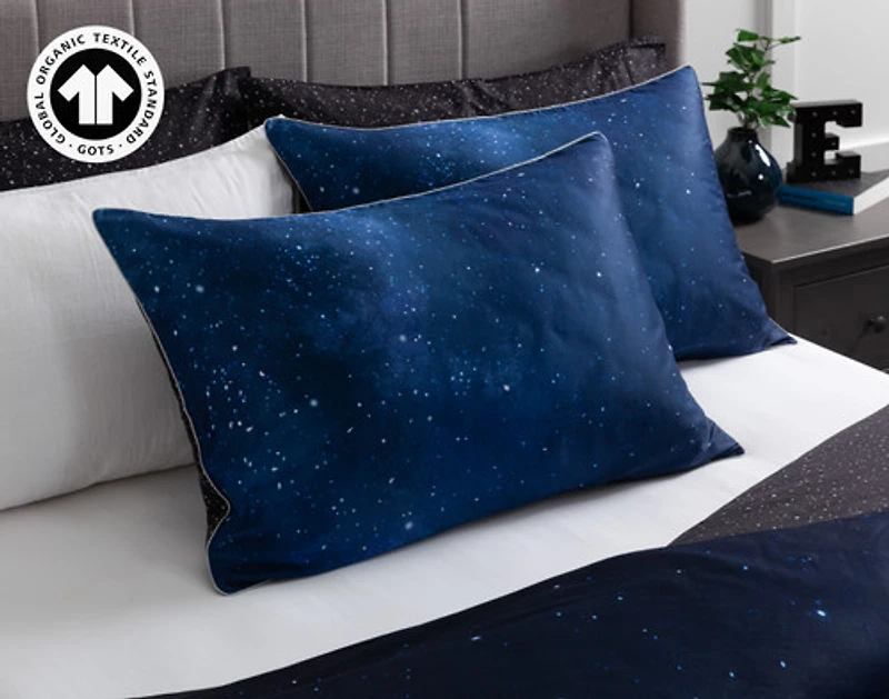 Starlight Duvet Cover, Scenic, GOTS Certified, Blue,