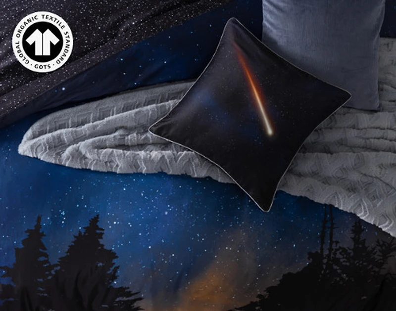 Starlight Duvet Cover, Scenic, GOTS Certified, Blue,