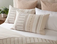 Adrift Duvet Cover, Cotton, Geometric, Beige,