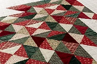Christmas Tree Cotton Quilt Set, Patchwork, Red,