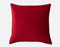 Merry Berry Velvet Euro Sham, Geometric, Red, 26" x 26"