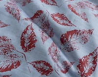 Vermillia Duvet Cover, Cotton Set, Botanical, Red,