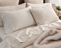 Marcona Duvet Cover, Cotton Set, Botanical, Beige,