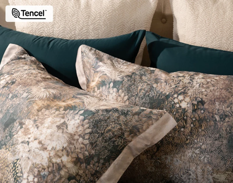 Captiva Pillow Sham, Botanical, Brown, Queen