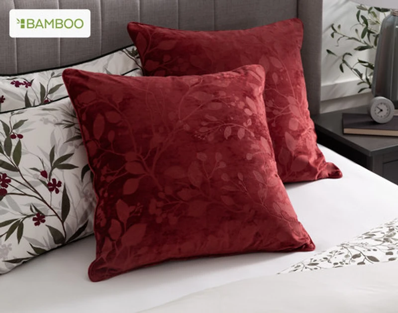 Laurentian Duvet Cover, Bamboo Cotton, Botanical, White,