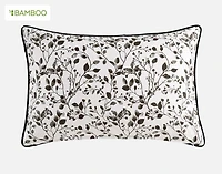 Laurentian Pillow Sham, Botanical, White,