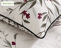 Laurentian Pillow Sham, Botanical, White,
