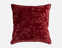 Laurentian Euro Sham, Botanical, Red, 26" x 26"