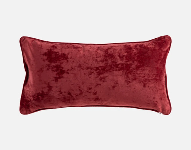Laurentian Boudoir Pillow Cover, Botanical, Red, 24" x 12"