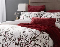 Laurentian Boudoir Pillow Cover, Botanical, Red, 24" x 12"