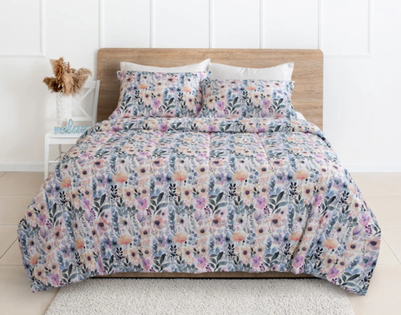 Emma Cotton Comforter Set, Floral,