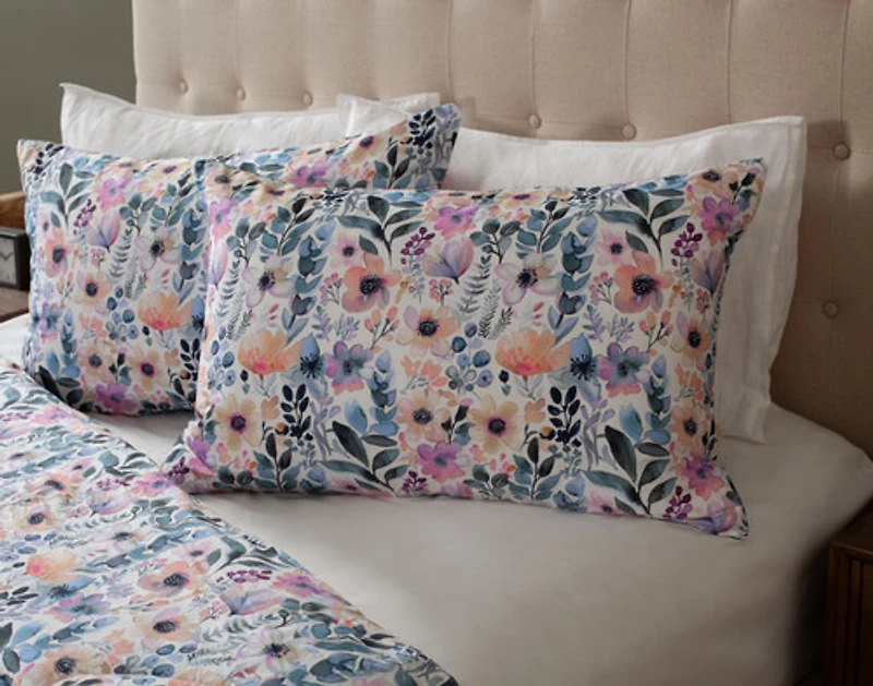 Emma Cotton Comforter Set, Floral,