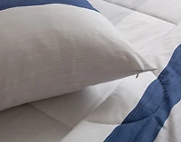 Leo Cotton Comforter Set, Geometric, White,