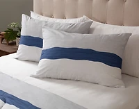 Leo Cotton Comforter Set, Geometric, White,