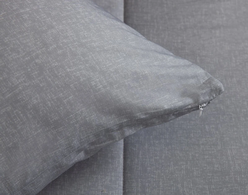 Perrin Cotton Comforter Set, Grey,