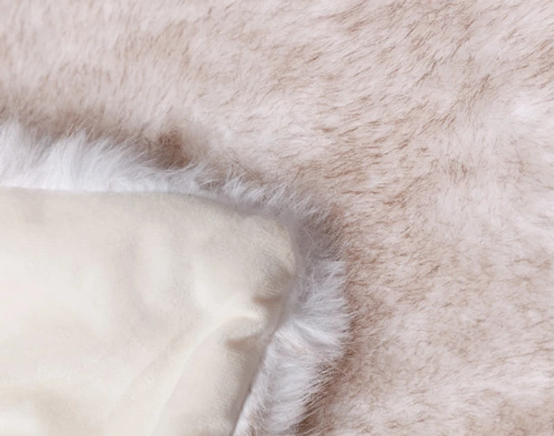 Tip Dyed Faux Fur Throw
