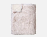 Tip Dyed Faux Fur Throw