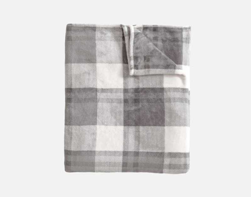 Plaid Cashmere Touch Fleece Blanket