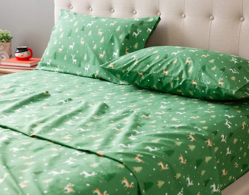 Holiday Cotton Percale Sheet Set