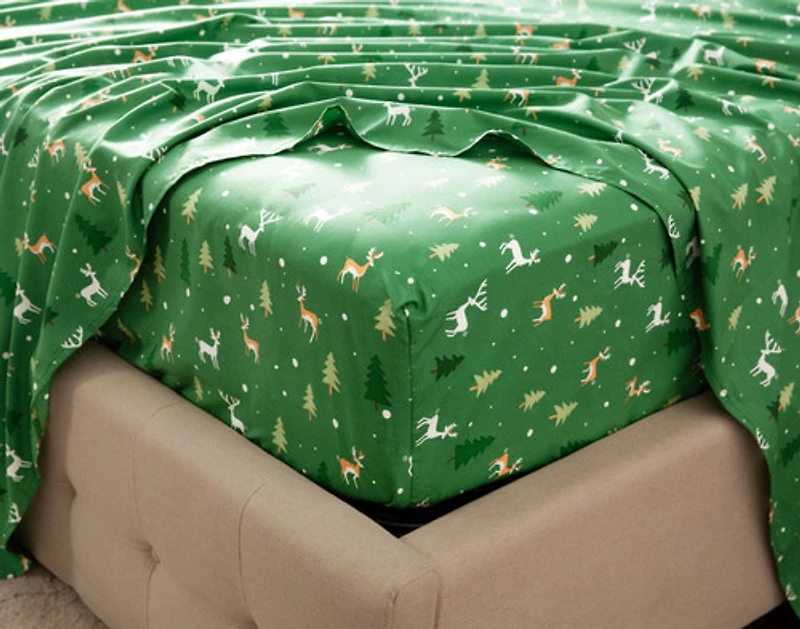 Holiday Cotton Percale Sheet Set