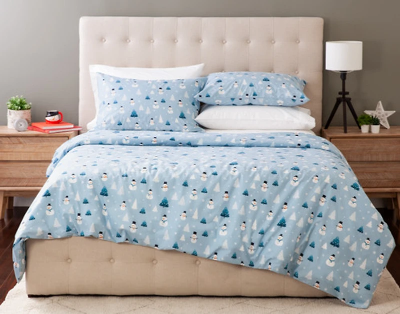 Holiday Cotton Percale Duvet Cover