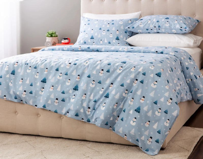 Holiday Cotton Percale Duvet Cover